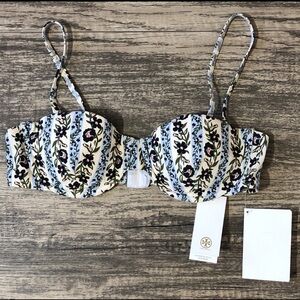 TORY BURCH Printed Underwire Top Bathing / Swim Suit Climbing Vines 265 M